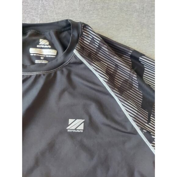 Zipravs Jiujitsu Compression Stretch Blck Men Shirt Size XL - Picture 3 of 4
